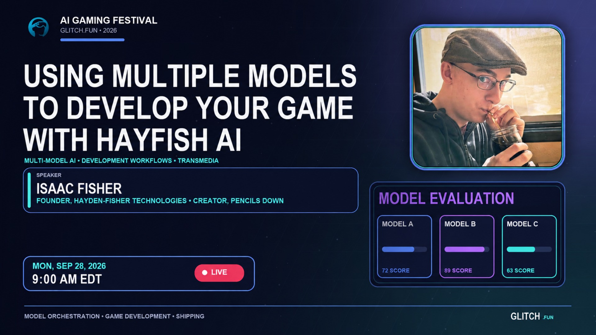 Using Multiple Models To Develop Your Game With  Hayfish AI event artwork