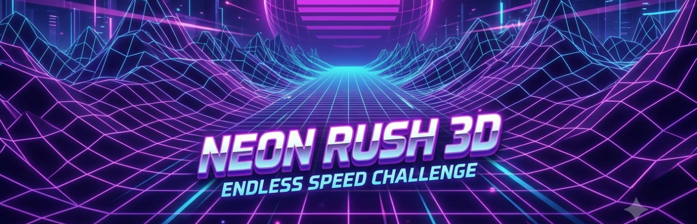 Neon Rush 3d Endless Speed Challenge artwork